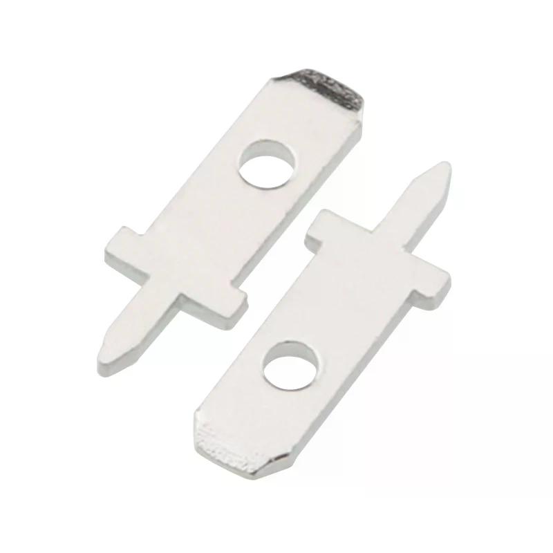 50pcs 2.8 Inserts Plug Spring Terminal PCB Solder Lug Thickness 0.8mm One Legs ,PCB Welding Sheet