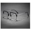 New Fashionable Personalized Metal Frame Women'S Reading Glasses Retro Neutral High Quality Anti Blue Light Glasses