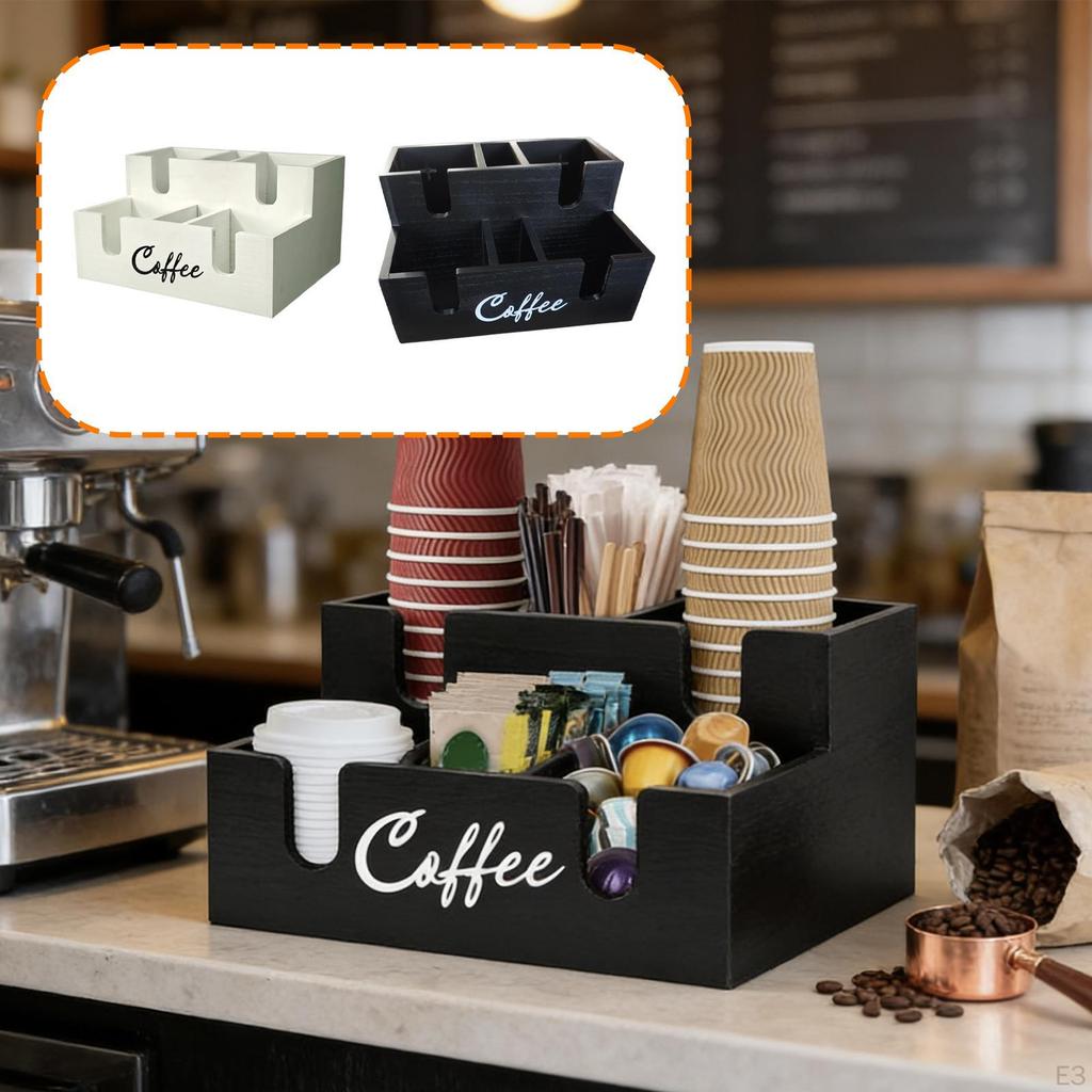 Kaffee-Station Organizer Bar-Werkzeughalter Tasse und Gewürze für Restaurant