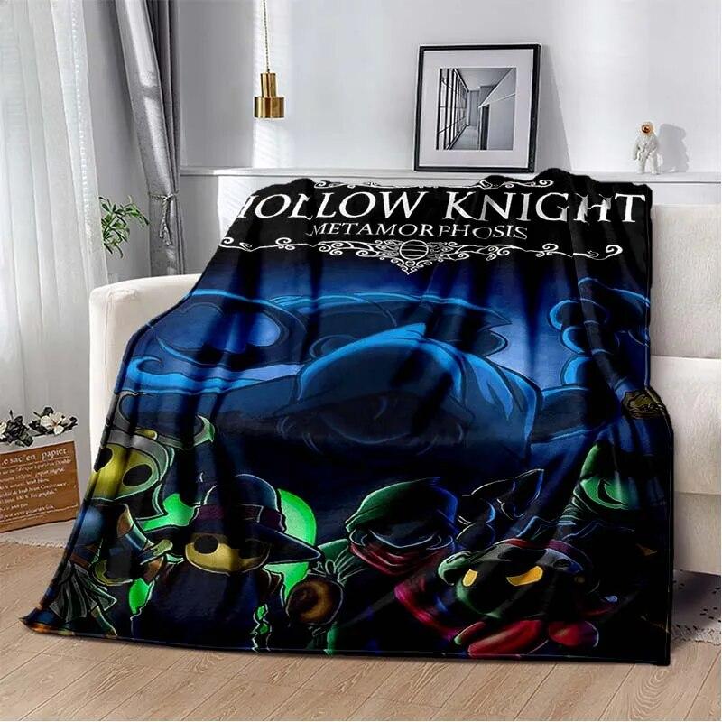 Spill Hollow Knight 3D-trykket Kunst Fleecepledd for Senger Fottur Piknik Tykk Dyne Sengeteppe Fleece Kastepledd