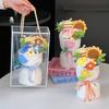 Creative Handmade Diy Crochet Flower Valentine'S Day Bouquet Birthday Graduation Gifts Bouquet For Girl New Year Party Gift