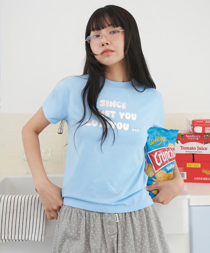 LOTSYOU Lotsyou_I Met You Tee Sky Blue