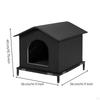 Cat House Outdoor with Raised Frame Elevated for Porch, Backyard, Cats