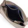 Kitamura Wasserdichte Rindsleder Crossbody Umhängetasche Y-1412 Sandbeige mit Weißer Naht (52901)