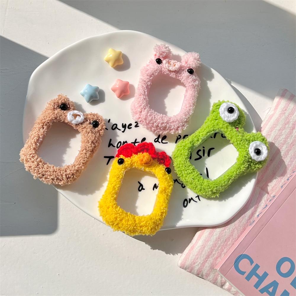 Cartoon Cute Animal Plush Protective Case For Apple Watch 40MM 41 42MM 44MM 45 46MM PC Bumper Protective Frame For Iwatch 10 9 8