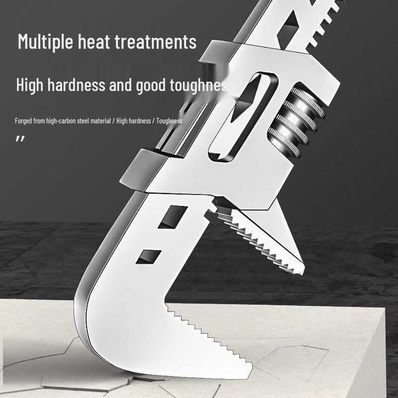 Adjustable Large-Aperture Right-Angle Pipe Wrench for Water Pipe Nuts