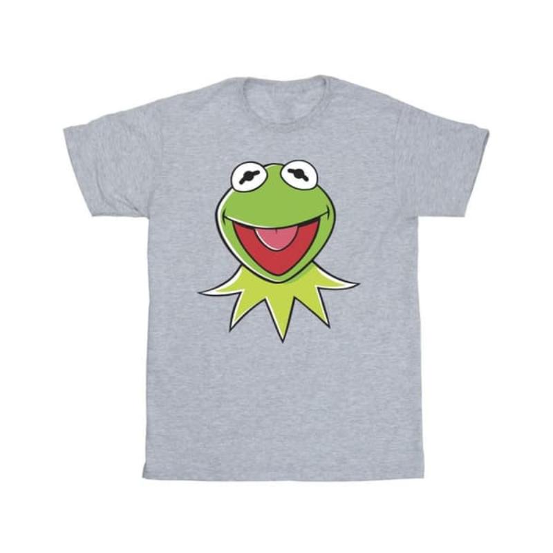 Sesame Street The Muppets Kermit The Frog Face and Collar Adult Green T-Shirt Short Sleeve Graphic T-Shirt S разноцветный