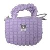 Marimo Craft Sanrio Shoulder Bag with Pokopoko Patches Kuromi W290 X H170 X D70mm - - Approx. - SRTZ-199