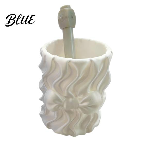 3D Printed Pencil Holder Silk Texture Pen Holder Desk Organizer for Brushes Stationery