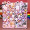 Mobile Phone Case Decal 3D Puffy Stickers Panda Rabbit Bear Animal Squishy for Aesthetic Sticker Assortment Kids Cute Bubble Butt Crafts Decor