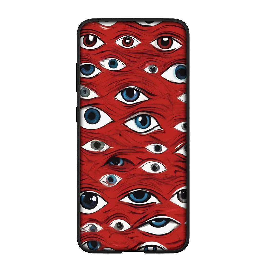 Phone Case for Samsung Galaxy S25 S23 S22 S24 Ultra FE S8 A05 A06 A15 A16 A36 A37 A35 A54 A24 A55 A56 A57 A25 A26 A53 A17 Spooky Scary Face Eyes Cover