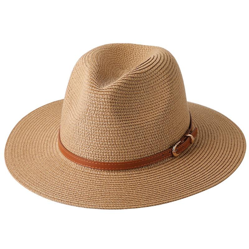 Panama Straw Hat, Men's and Women's Top Hats, Summer Shade, Beach Brim Sun Hats