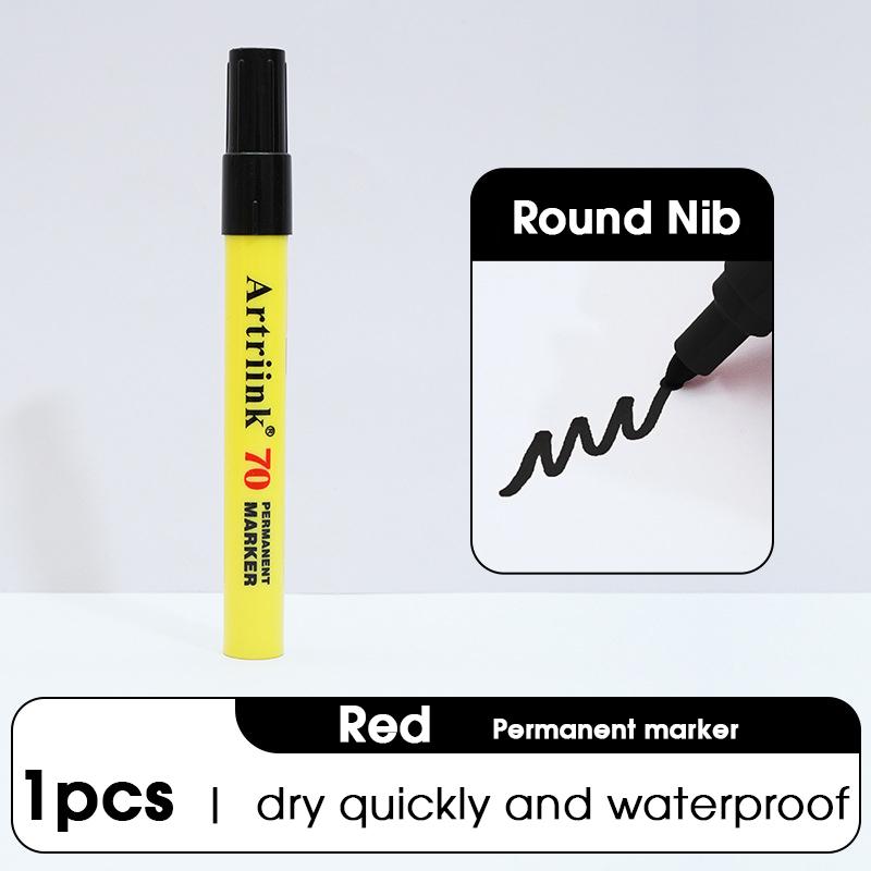 

1/4pcs Permanent Marker,Waterproof,Quick Dry,Oil-Based Ink,Black,Blue,Red,Green,Industrial Markers,Line Drawing Pen