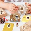 500 Pictures/roll Roll Stickers Tape Cat Expression Handbook Material Decorative Envelope Seal Stickers