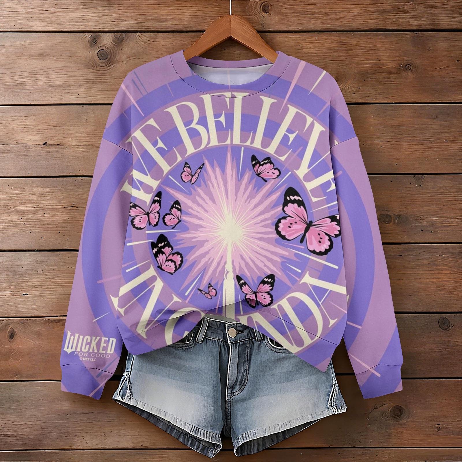 

Женский повседневный пуловер с круглым вырезом и длинным рукавом с принтом ко Дню святого Валентина M фиолетовый