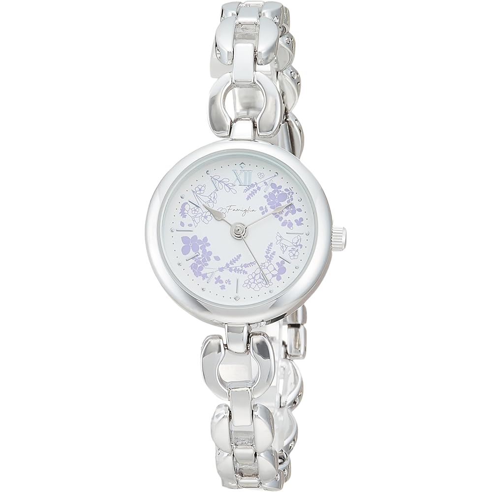 Fieldwork Women s Analog Watch Silver Waterproof Floral Hydrangea Metal Band Model ASS163-2