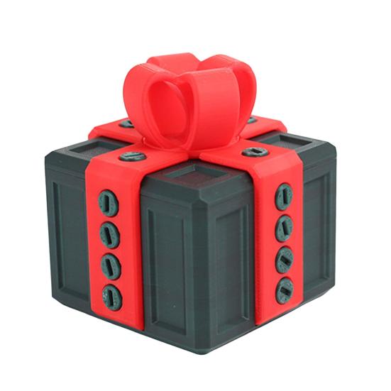 3D Printed Annoying Gift Box with Screws Christmas Puzzle Present Box Prank Case Home Office Desktop Decoration Ornament Joke Gag Gift