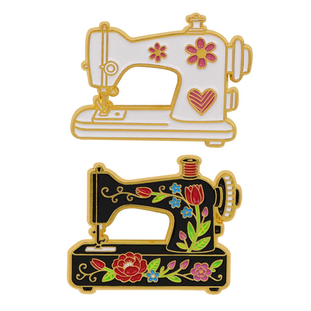 Easy to Wear Sewing Machine Pin Cartoon Inspired Brooch Strong Pin Back Decoration for Garments Bags Unique Gift