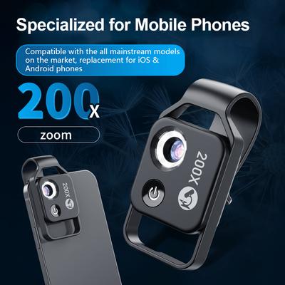 Επαγγελματικός φακός μικροσκοπίου τηλεφώνου APEXEL MS002 200X με φακό CPL γενικής χρήσης τηλεφώνου για φυτό