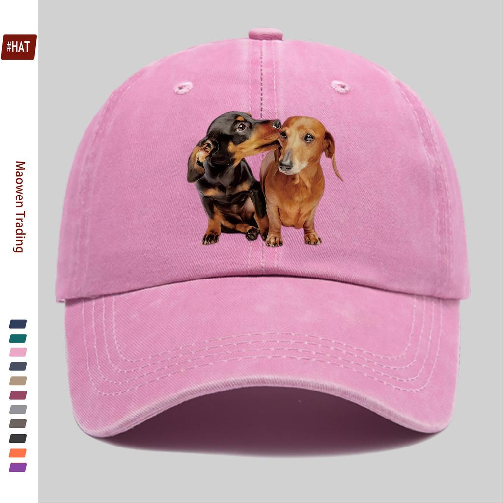 Pc Cute Dog Print Baseball Cap Home Leisure Decor Hat Fashion Trendy Printed Papa Cap Adjustable Strap MultiColor Trucker