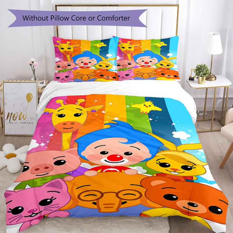 3pcs Plim Plim Bedding Set Duvet Cover Closure Includes 1 Duvet Cover & 2 Pillowcases, Soft and Comfortable for All Seasons.