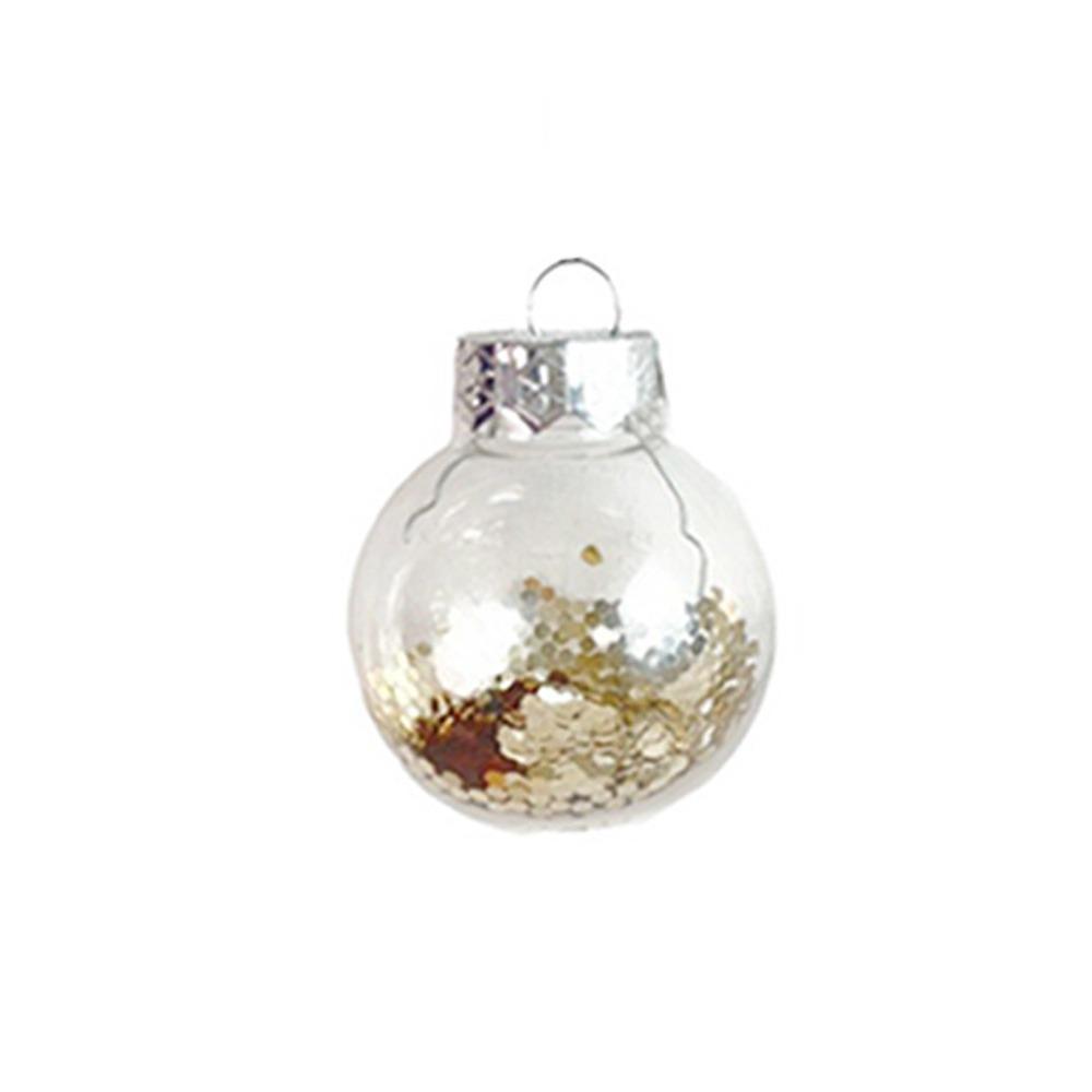 6cm/8cm Clear Christmas Balls Pendant Round Xmas Tree Pendants  Holiday Party Decorations