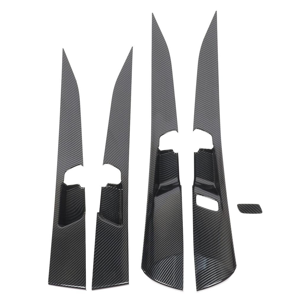 5 Stück Innentürgriff Schalenrahmen Abdeckung Kohlefaser-Stil Innenraum Zieraufkleber Ersatz
