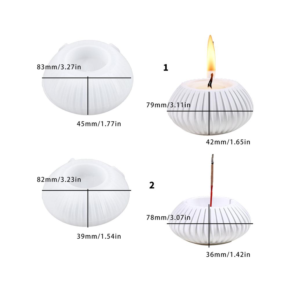 Candle Accessories Molds Candle Holder Mold Incenses Holder Mold Silicone Texture Suitable for Handmade Candlestick