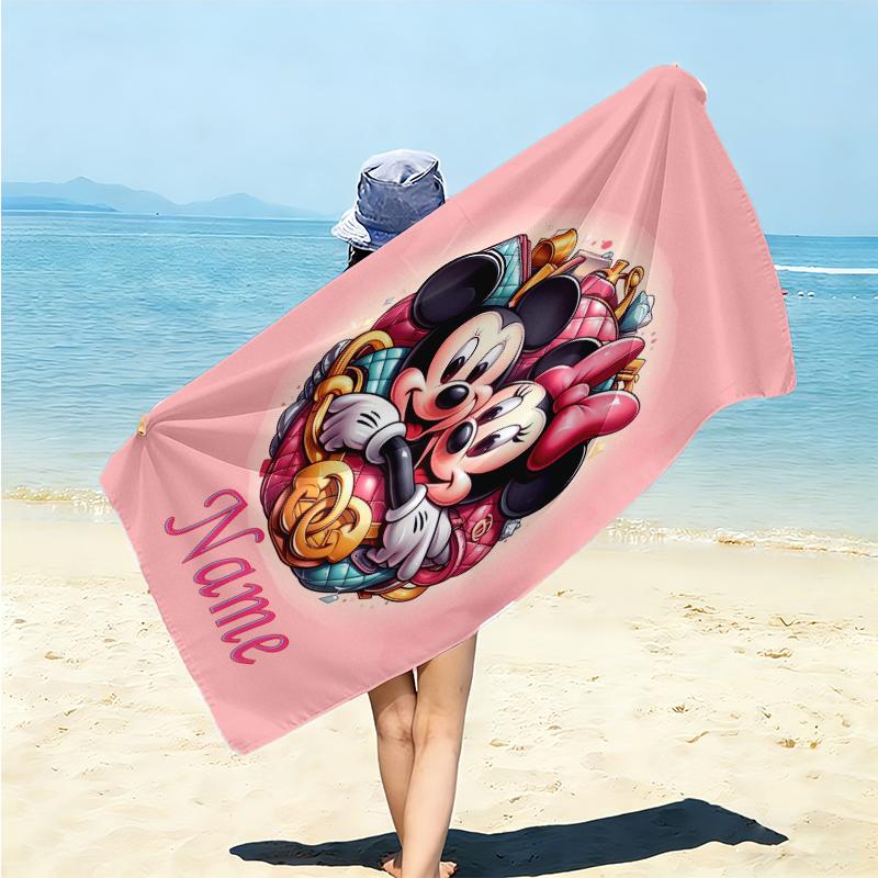 Personalized Frozen Magic Adventure Beach Towel Microfiber Beach Towel Thin Absorbent for Beach Swimming Yoga Bath Sports. 0910197