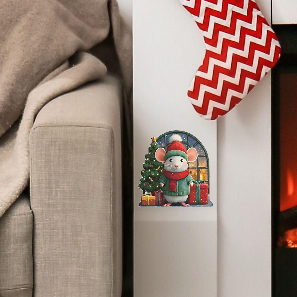 5Pcs Small Size Christmas Wall Stickers Cute Design Merry Christmas Decor  Home Decoration
