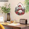 Christmas Decoration Sign,indoor Hanging decorations,2D Flat Wooden Products with Christmas Snowman patterns,Christmas Gifts for Friends and Family