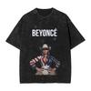 Casual Men Women Beyonce Cowboy Carter Tour Tee Shirt Oversize Washed T Shirts Clothing
