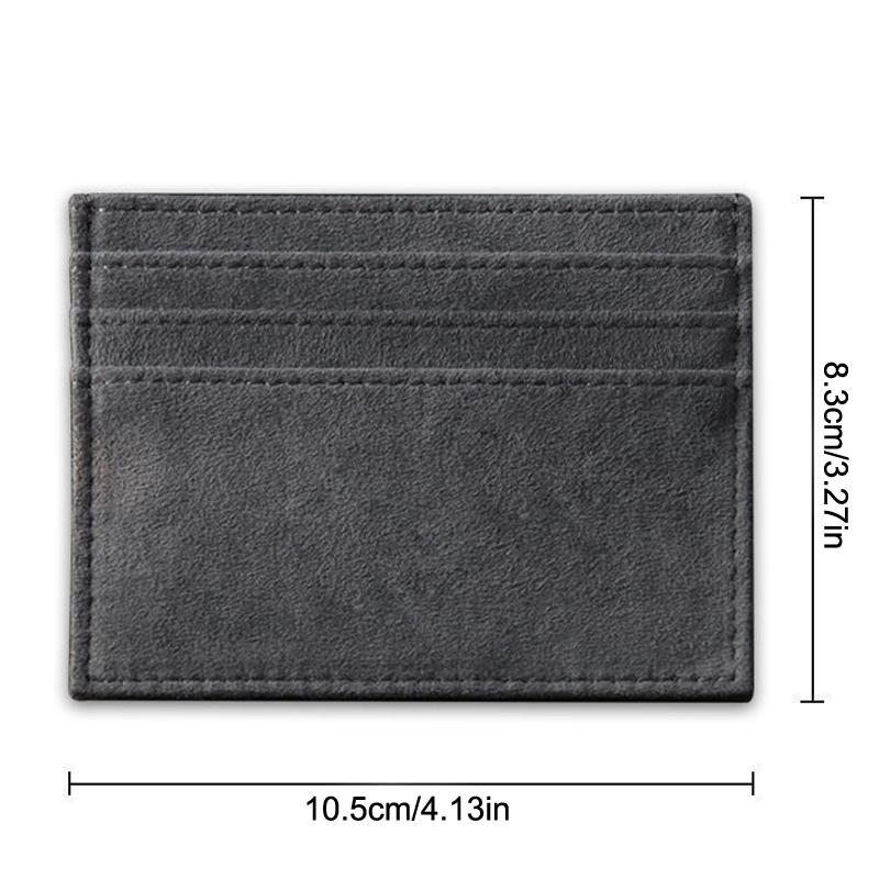 Suede Slim Card Holder With Multiple Card Slots Credit Bank Card Small Man Purses Perfect For Daily Commute Business Travel