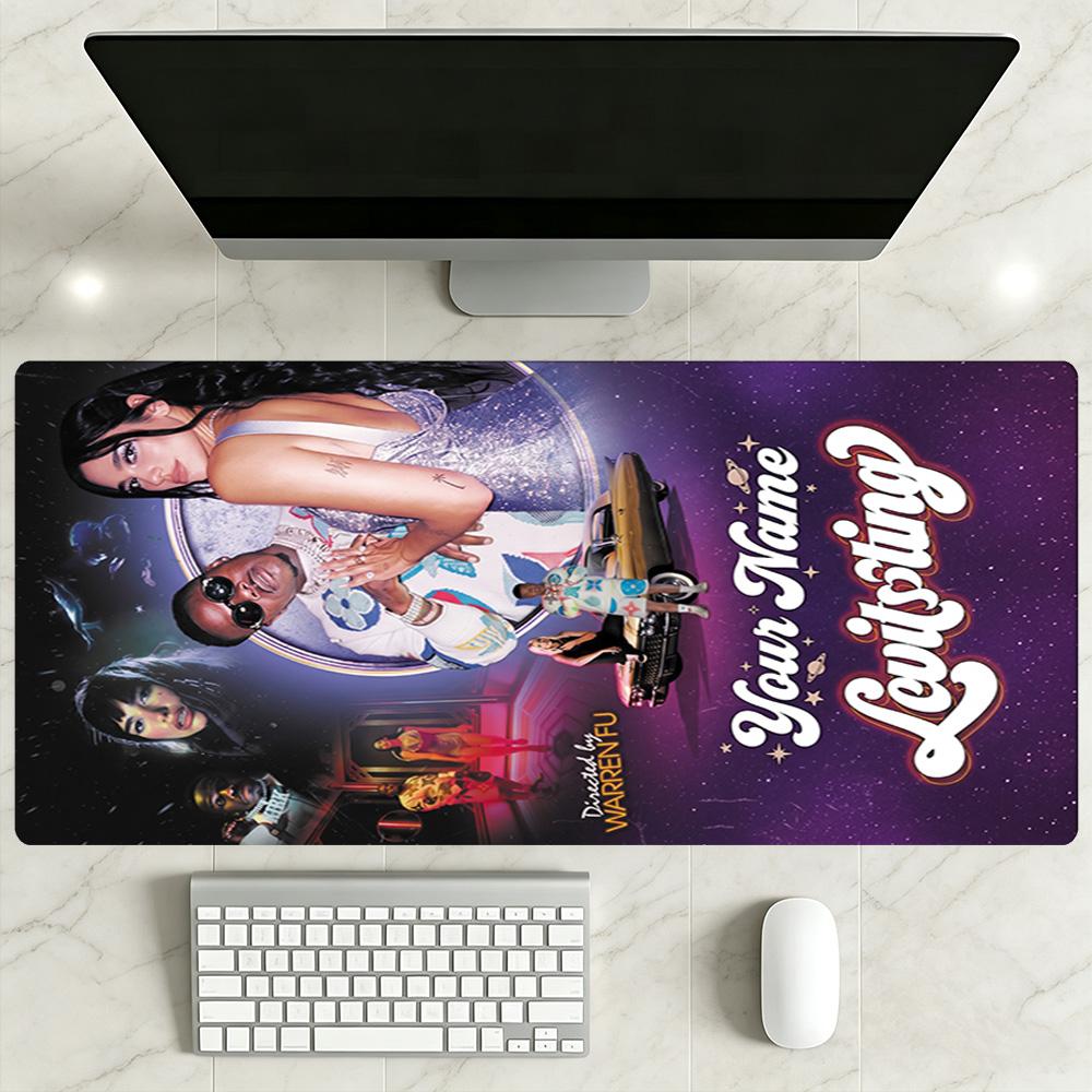 Dua Lipa Personalized Name Mouse Pad Desk Mouse Pad Study Desk Mat Non-Slip Rubber Base Office and Gaming Desk Decoration