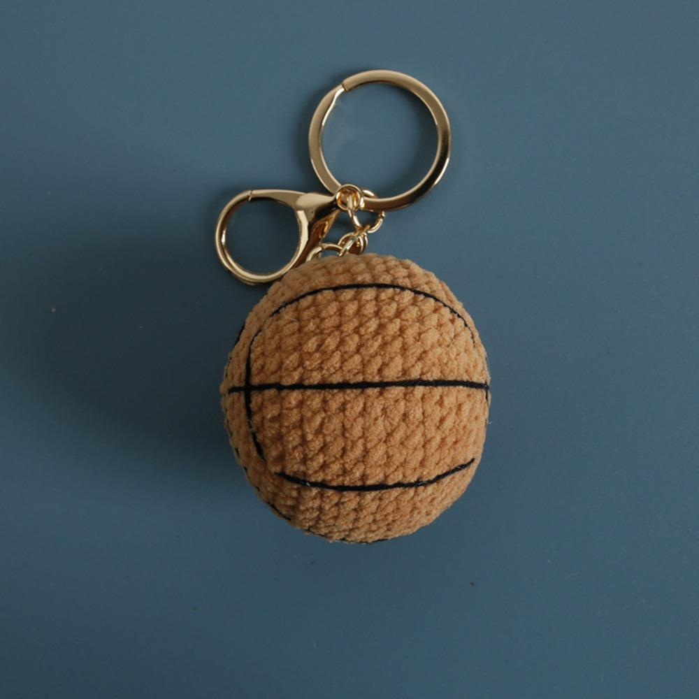 Billiards Rugby Crochet Soccer Keyrings Tennis Baseball Sport Ball Pendant Backpack