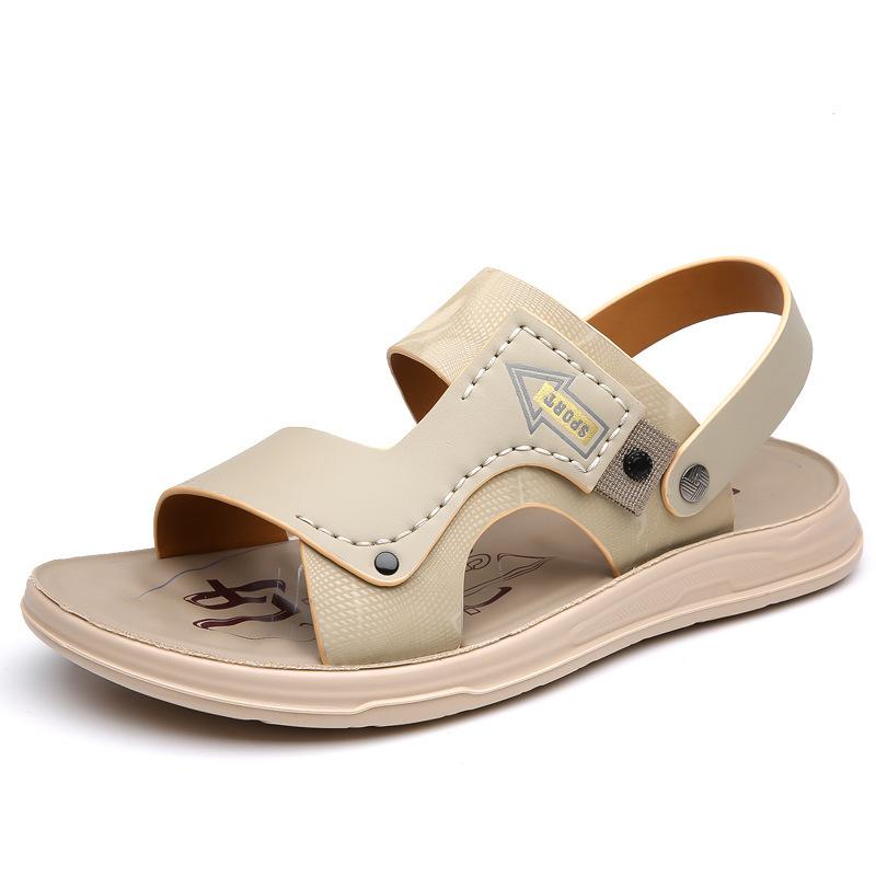 

Sandals men s 2025 new summer outdoor leisure men s driving foot slippers 44 жёлтый