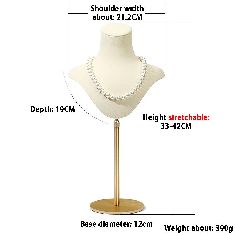 

Luxury Jewelry Display Stand Portrait Neck Necklace Display Rack Showcase Necklace Displays Holder Live Streaming Shooting Props