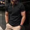 Summer Men's Casual Collar Line Short Sleeved T-shirt Polo Shirt