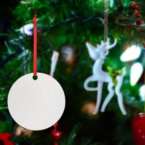 Sublimatie Keramische Ornament Blanks Bulk Schijven Voor Warmte Druk Wit Rond Porselein Gepersonaliseerde Kerstboom Keepsake Ambachten 2105319470