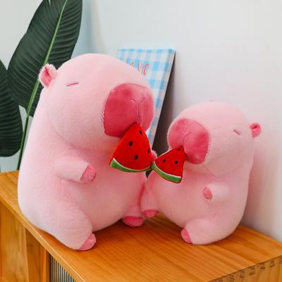 Wassermelone Kapibara Capybara Internet-Berühmtheit Puppe Plüschtier Hässlich Süße Kapibara Puppe