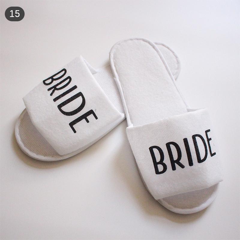 1Pair Bride Slippers Shower Gift Bridesmaid Disposable Slippers Wedding Party