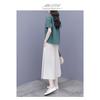 Women's Cotton Linen 2-Piece Set Short Sleeve Blouse & Wide Leg Pants