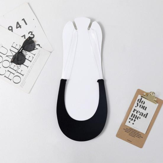 1 Pair Fashion Breathable Sweat Absorbing Soft Transparent Suspenders Half Invisible Socks Daily Wear Boat