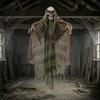 Creatori di Atmosfera per Escape Room Halloween Animatronics Decorazione Fantasma da Appendere, Falciatore della Morte Prop Attivato dal Suono con Decorazioni LED Occhi Luminosi