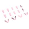 Artificial Nails Long Ballet Nails Diamond Style Wearable Nails Pink Butterfly Vitality Girl Nail Piece