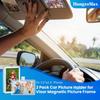 2 Pcs Car Picture Holder For Sun Visor, 2.4×3.5 Inch Acrylic Magnetic Visor Photo Clip For Car, Car Sunshade Photo Frame, Display Your Precious