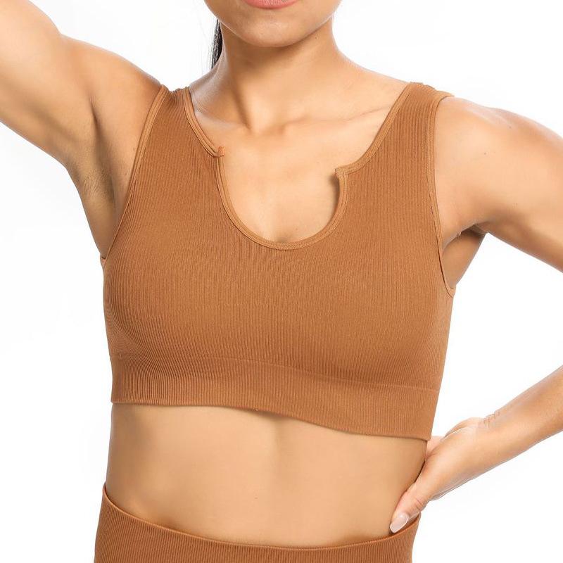 European & American Seamless Knitted Yoga Set: Peach Butt Sports Shorts & Short Sleeve Bra Vest for Summer Fitness