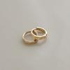 LUNNE 14k Varje Slipad En-Touch Mini Ring Örhängen (14k Guld) #ER03