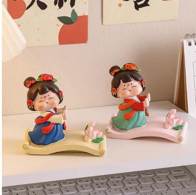 Tang Shi Nu Mobile Phone Holder Desktop Cute Creative Office Decoration Ornament Xi'an Merchandise Souvenir Small Gift