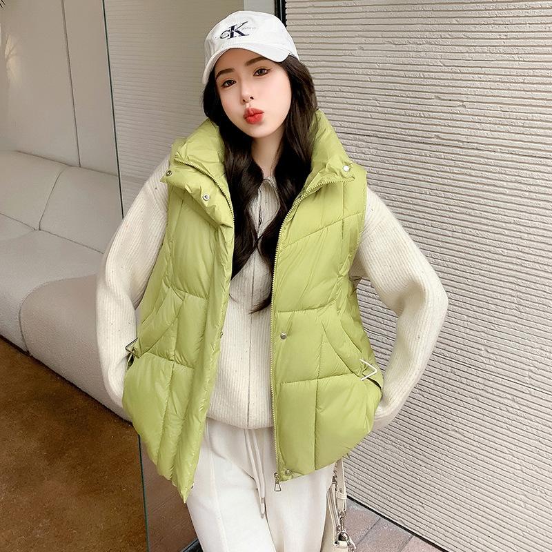 Short cotton vest women's autumn and winter new outer wear cotton clothes vest hooded casual fashion vest jacket